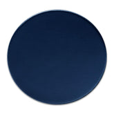 Navy Blue Leatherette Coaster, Round